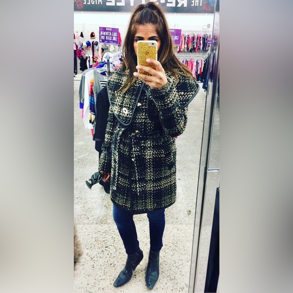 RACHEL ZOE Greta Wrap Collar Coat